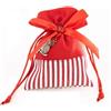 PuntoCasaStore 12 pz sacchetto laurea rosso righe con applicazione gufo 9x11 cm bomboniera port