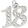 PuntoCasaStore 10 pz ciondolo numero 18 anni compleanno diciottesimo 2x2 cm bomboniera applicaz