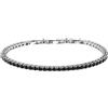 Morellato Bracciale Morellato Club Nero SABV06 bracelet Tennis Nero Uomo Zirconi Acciaio
