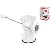 Home in Rombo Home Tritacarne Manual Polipropilene 2D con Ventosa Utensili da Cucina, Bianco