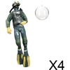 Confezione Da 2-5 Miniature Di Subacquei, Decorazioni Per Mini Acquario Per