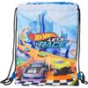 Safta HOT WHEELS LET'S RACE - Zaino a sacco piatto Junior, ideale per bambini di diverse età, comodo e versatile, qualità e resistenza, 26 x 34 cm, blu/nero, M, Casual