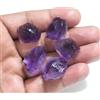 Lotto 5 pezzi misura 22-25 mm ottima ametista viola grezza per gioielli pietr...