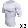 Confezione Da 2-4 Magliette Finte Con Muscoli Finti Per Uomo, Costume Con Spalle