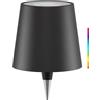 goobay Lampada LED per bottiglia RGBW senza fili, dimmerabile, IP44, 140 lm, nero