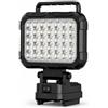 JADUFHU Faro LED Ricaricabile per Makita Batteria 18V, 6800LM, Due Porte USB | 180° Regolazione, Faretto LED Portatile Impermeabile per Garage, Cantiere, Campeggio, Pesca, Emergenza, Senza Batteria