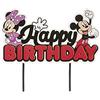 dekora Cake Topper Topolino e Minnie Mouse Decorazione per Torta Happy Birthday in Carta