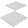KD Essentials - 2x Coperchio per espandere la scatola di conservazione | Bianco, senza plastica e resistente, adatto a tutti i modelli di scatole in bambù