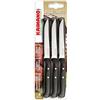 Fiskars Kaimano ACC0553 Coltelli Bistecca, Acciaio Inossidabile, Nero, 6 unità