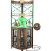 Mobile bar angolare presa di corrente mobile portabottiglie industriale con