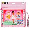 Petit Collage Two-Sided 49-Piece Puzzle for Kids, Ballerina - On-The-Go Double-S