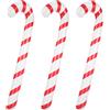3Pcs 87cm Bastoni da passeggio per inflazione natalizia Motivo a strisce