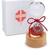 PuntoCasaStore Roma clessidra corona d'alloro laurea rosso c/led dm.6 h.13 scatola regalo bombo
