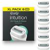 Intuition Soap & Shave Sensitive rasoi donna 6 ricariche Rasoio donna a 4 lame