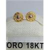 Orecchini in oro giallo 750 18 kt carati piu bianco grammi 3,35 monachella +2lav
