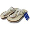 BIRKENSTOCK Sandali da donna Birkenstock Gizeh argento infradito in pelle taglia 37 regolare