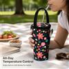 Borsa termica per tazza con manico, porta tazza con cannuccia, Per ufficio