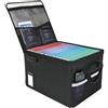 Ehoehu Scatola organizer per documenti a prova di fuoco, con serratura, portatile, per lettere e cartelle legali, 40,9 x 32,8 x 27,9 cm, colore: nero