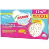 Brawn Acciuffapolvere Maxi Formato XXL, Tessuto in Texture 3D ad Alto Spessore con Maggiore Potere Elettrostatico, Formula Potenziata al Profumo di Limone, Confezione da 12+4 Panni