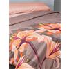 Casa Campo Casa - Copripiumino Salome per Letto da 150cm (240x220/240 + 1/45x170cm), Colori: Marrone Chiaro/Arancione