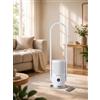Opviq Kumtel Purificatore d'aria senza pale e ventilatore 2 in 1, filtro HEPA 13, 9 velocità, oscillazione a 80°, telecomando, bianco