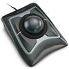 Kensington Mouse Trackball Expert con cavo e Poggiapolsi Integrato, per PC, Mac e Windows, Rotella di Scorrimento, Design Ergonomico Ambidestro, Tracciamento Ottico, Sfera 55 mm, Nero/Grigio (64325)