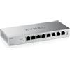 Zyxel Switch PoE 8 Porte | Switch Ethernet Gigabit Web Managed | 4 Porte PoE+ Budget 68W | QoS, Link Aggregation, VLAN, IGMP Snooping | Senza ventola | Desktop [GS1200-8HPv3]