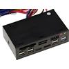 KALEA-INFORMATIQUE Pannello frontale per alloggiamento multiporta da 5,25: CF SD MicroSD MMC USB2 USB3 eSATA SATA Audio 12V 5V