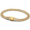 PANDORA Timeless Pavé Cuban 563008C01-18 Bracciale a maglie in argento sterling con lega di metallo placcato oro e zirconi, dimensioni: 18 cm