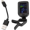 Rechargeable Tuner Sintonizzatore ricaricabile compatto e portatile per basso chitarra violino ukul