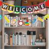 4 Pcs Striscione Bentornato Scuola in Aula Decorazioni Per Feste Scolastiche