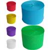 6 Rolls Rotolo Carta Da Regalo Stelle Filanti Di Compleanno Crepe