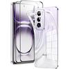 Does not apply Cover per OPPO Reno 12 Pro 5G Con 2 Pezzi Pellicola Vetro Temperato, Ultra Sotti