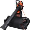 BLACK+DECKER Soffiatore per foglie, aspiratore e tritutatore 3 in 1, 3000 W, con zaino di raccolta da 72 litri, BEBLV300-QS