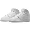 Nike Sneakers donna Air Jordan 1 Mid GS Triple White 2023 (554725-136)