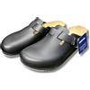 Birkenstock Pantofole da uomo Birkenstock Boston zoccoli neri in pelle taglia 38