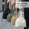 Borsa porta pranzo termica in tela con chiusura a coulisse, per alimenti
