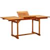 vidaXL Tavolo da Pranzo per Esterni (120-170)x80x75 cm in Legno Acacia