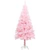 vidaXL Albero di Natale Artificiale Sottile con Base Rosa 210 cm PVC