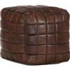 vidaXL Pouf Marrone Scuro 40x40x40 cm in Vera Pelle di Capra