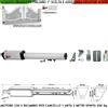 Securvera Pistone Motore 230 V Corsa 300 mm Cancello Automatico Sblocco Ck Ricambio Motore