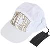 John Richmond Uomo Berretto Baseball L Bianco 100% Cotone Logo Dorato Casual