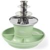 Giles & Posner mini fontana di cioccolato, 3 livelli, 20-26 W, verde | Mini fontana di cioccolato, set fonduta, 2 vassoi, ca. 22,8 x 22,8 x 21,5 cm
