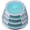 Lunch box in silicone pieghevole, ermetico per pranzo, per ufficio