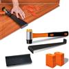 DAIMANN Kit Posa Pavimenti Laminato e SPC 43 Pezzi, Martello in Gomma, Tiralame e Blocco di Battuta con 40 Distanziatori a Cuneo per Parquet e Pavimenti Flottanti, Posa Professionale Fai da Te