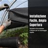 Telo ombreggiante nero in PVC 60% per orto agricoltura, rete per recinzione