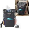 High Road StashAway - Pattumiera per auto, con coperchio e tasche portaoggetti