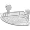 Mensola angolare bianca per bagno per vanità 23,2x23,2x5,1 cm PET ABS