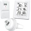 Termometro digitale per piscina con sensore interno 50x105x26mm e sonda 80x80x16