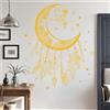 Adesivi Murali Eid Mubarak Oro Luna e per stella Decalcomanie in Vinile per